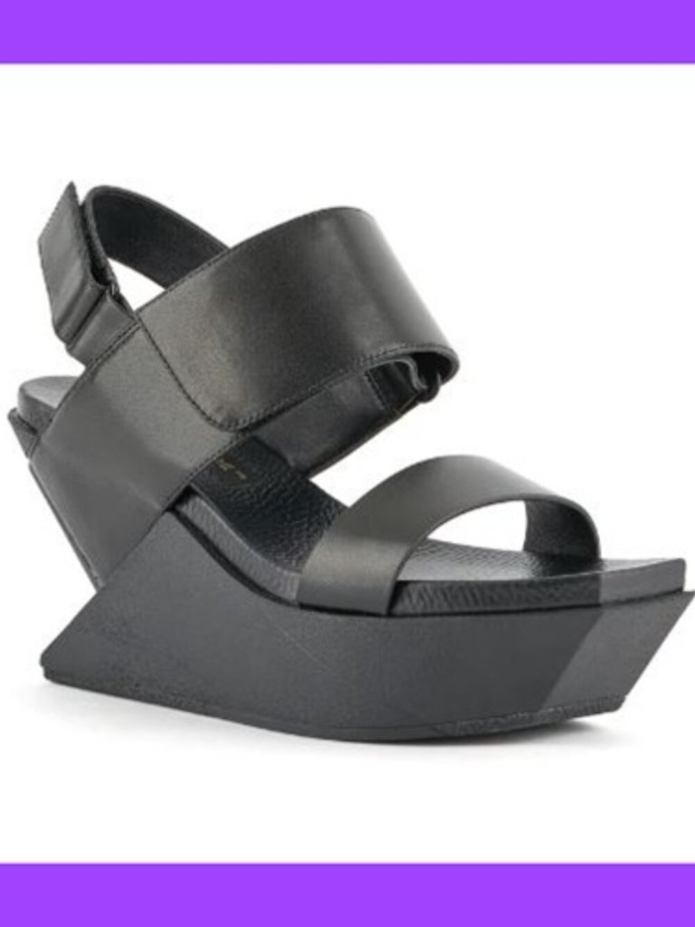 United Nude Delta Wedge Sandal in Black - Size 40 (NWT) - Picture 3 of 7